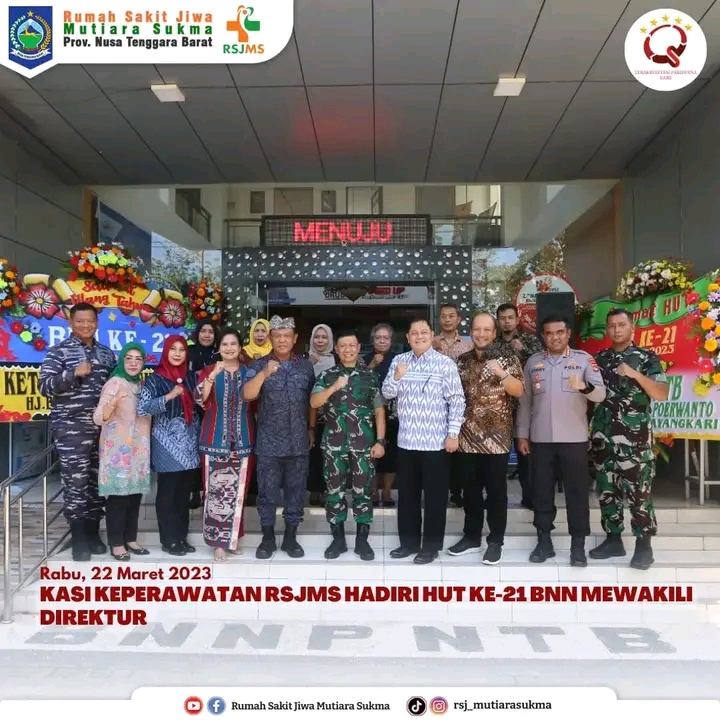 KASI KEPERAWATAN RSJMS HADIRI PERAYAAN HUT KE-21 BNN MEWAKILI DIREKTUR